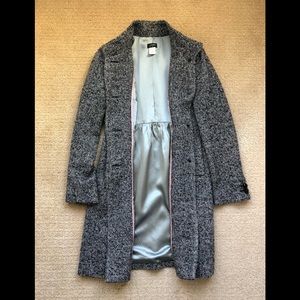 J.Crew Factory Tweed Wool, button-up coat, size 0